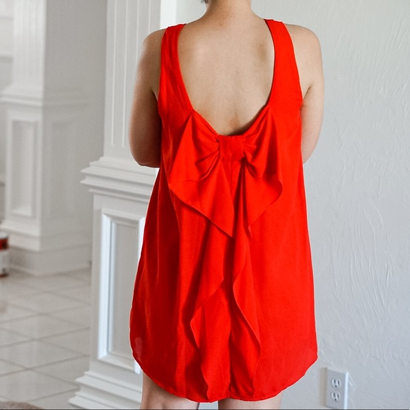 Red Bow Back Dress - Picture 7 of 8